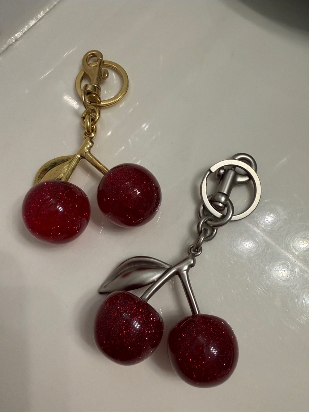 Cherry Keychain/bag charms Gold or Silver- Pick One